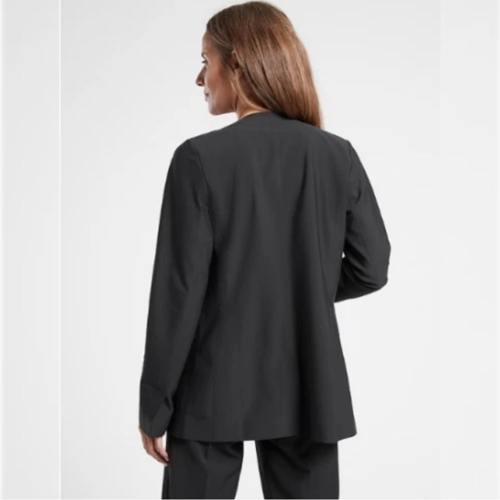Athleta Avenue Blazer Jacket Black Packable UPF50+ Business Classic Work 6 - Picture 5 of 16
